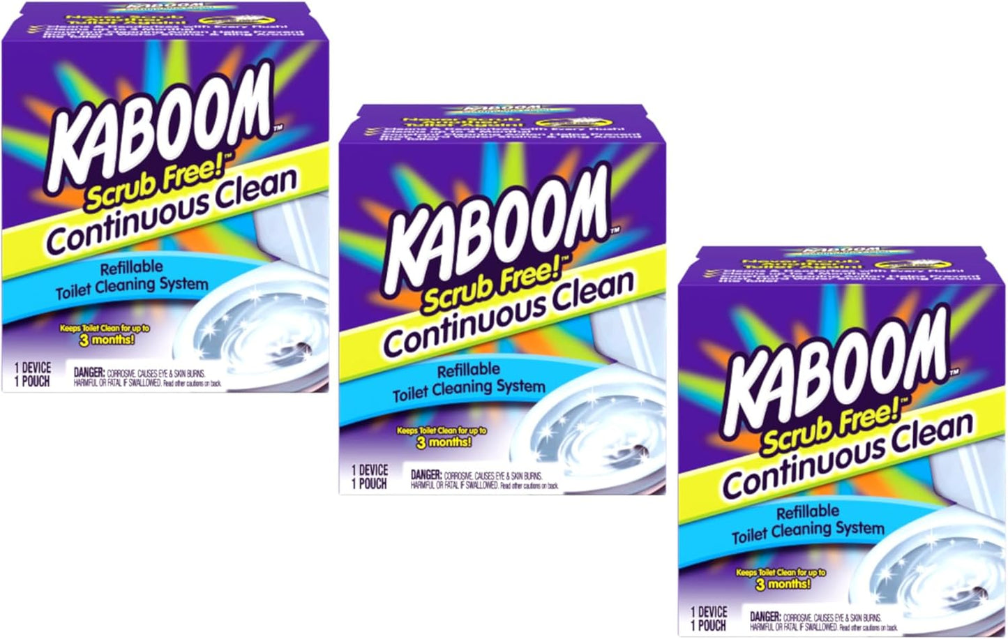 Church And Dwight 35113" kaboom Scrub Free Toilet Cleaning System (Pack of 2)