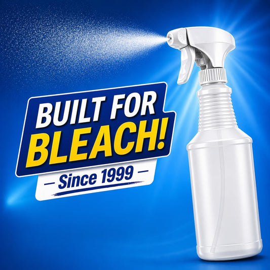 Bar5F Empty Spray Bottles (3-Pack), 24 oz – Bleach-Resistant Trigger Sprayer with Fine Mist & On/Off, Chemical-Resistant for Bleach, Vinegar & Cleaning Solutions, Refillable HDPE Bottles