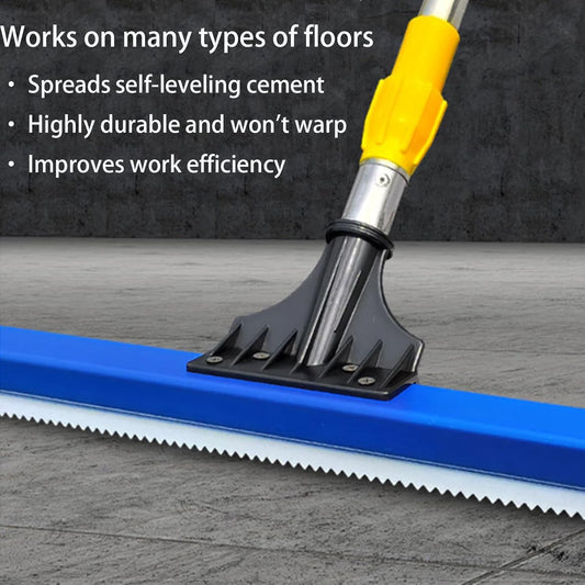 16 Inch Teeth Notched Squeegee, Epoxy Floor Squeegee with 0.16 Inch Teeth for Self Leveling Cement Urethane Epoxy, Lightweight Epoxy & Urethane Flooring Tool