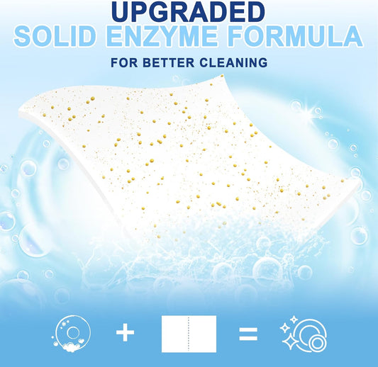 Binbata Eco Dishwasher Detergent Sheets Up To 160 Loads, Unscented Plastic Free Dishwashing Soap Strips With High Efficient Solid Enzyme, Leaving Dishes Sparkling Clean
