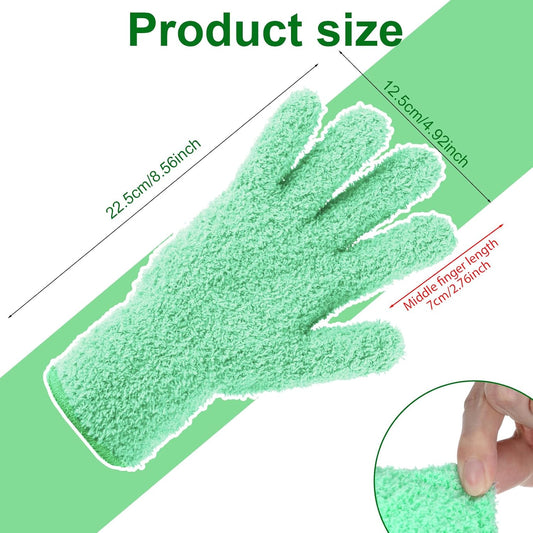 Ymapinc Plant Dusting Gloves, Microfiber Dusters for Cleaning Kitchen Indoor Mitt for House Use Desk Window Blind Screen Wash
