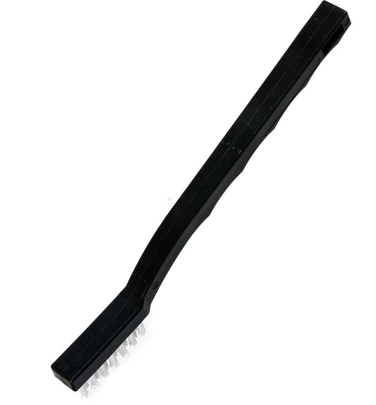 Carlisle FoodService Products Flo-Pac Maintenance Brush, Toothbrush Style Utility Scrubber for Cleaning With Nylon Bristles, 7", 1 Count, Black
