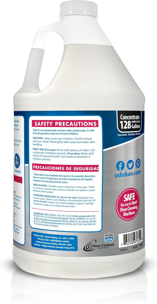 OdoBan Pet Solutions Oxy Stain Remover, Made in the USA, 2-Pack, 32 Ounce Sprays Each, and Neutral pH Floor Cleaner Concentrate, 1 Gallon