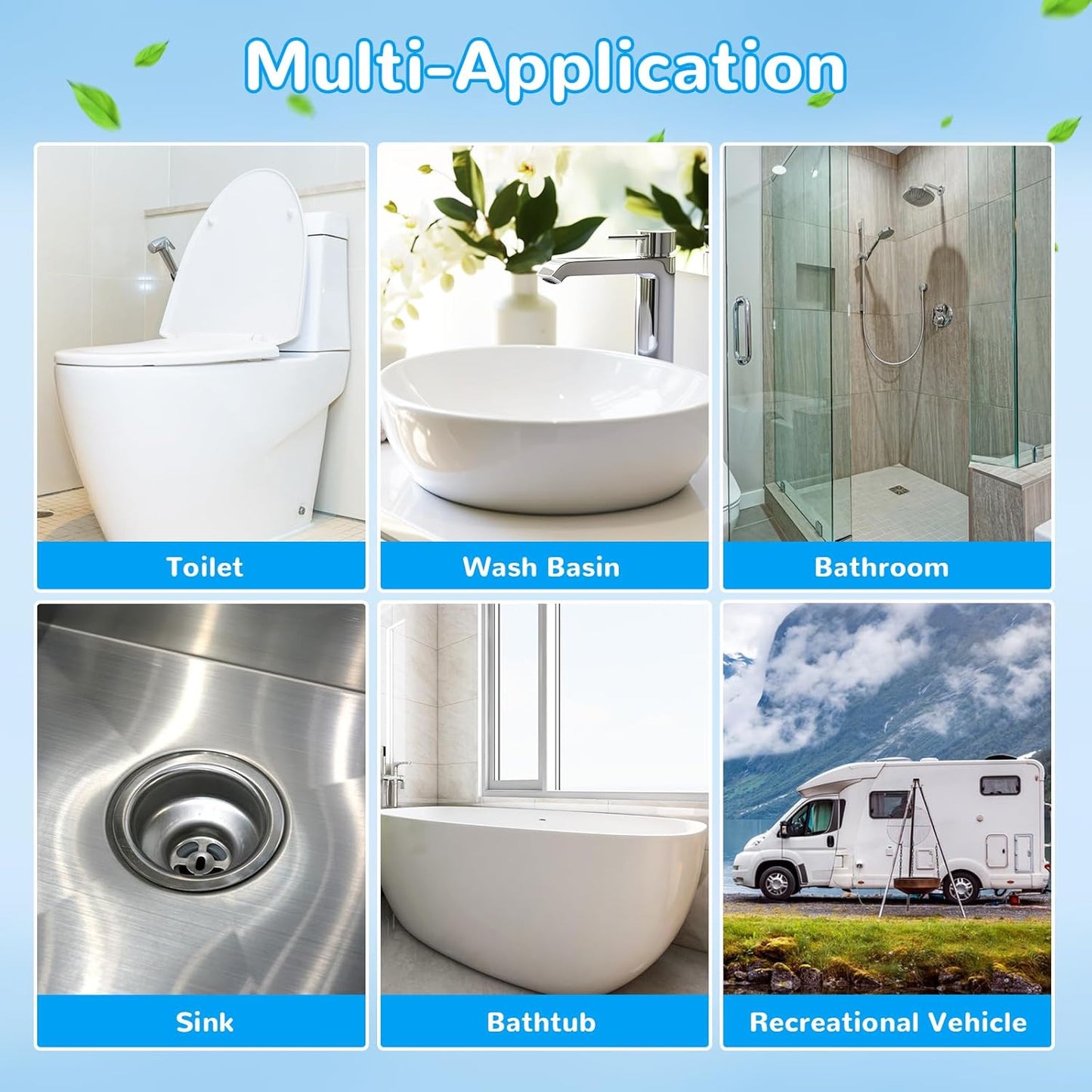 Effacera 72 Refills Flushable Toilet Refills, Disposable Toilet Bowl Paper Bulk, Fresh Toilet Brush Refill Pads for Toilet and Bathroom, Toilet Brush Accessories(No Handle)