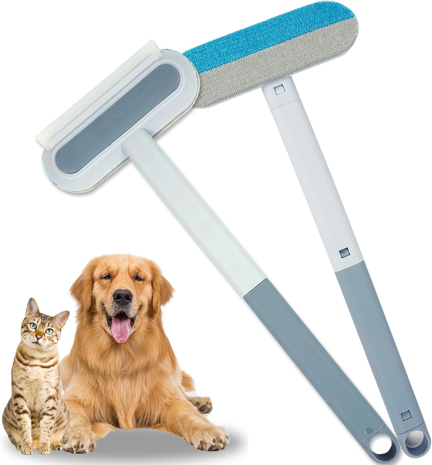Magic Pet Hair Remover for Dog Cat Owners 1 Pieces,TikTok 4 in 1 Multifunctional Pet Hair Removal Tool for Couch Furniture Carpet Clothing, Reusable Washable Broom Brush for Window Tile Lint Cleaning