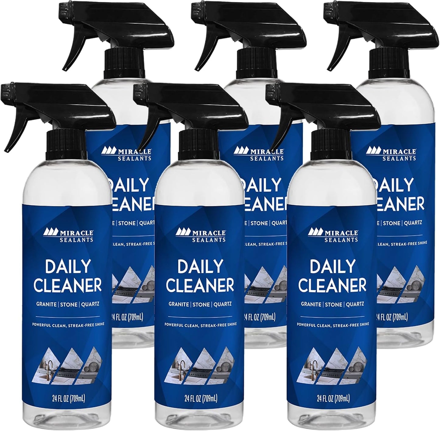 Miracle Sealants Daily Cleaner for Granite, Quartz, Marble, Quartzite, Countertops pH Neutral, 24 oz