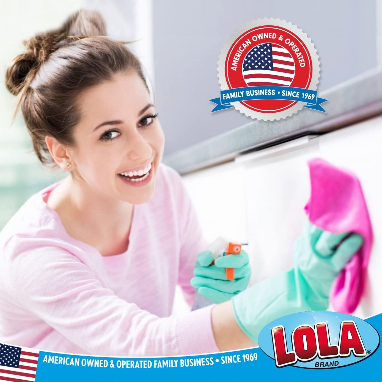LOLA Plastic Mesh Scouring Pads - 3 Pack, 3.375" x 1.25", Non-Scratch Dish Scrubbers to Clean Dishes, Assorted Colors - Red, Blue & Yellow