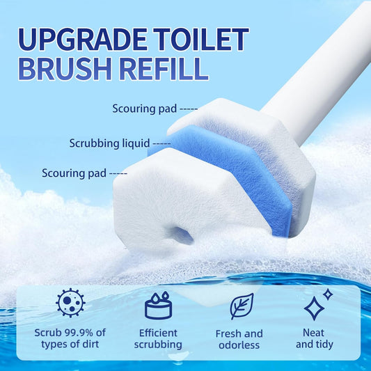 30Pcs Disposable Toilet Wand Refills Compatible with Clorox Toilet Wand. Easy Cleaning Toilet Bowl Fiber Wand Heads Compatible with Most Toilet Brushes