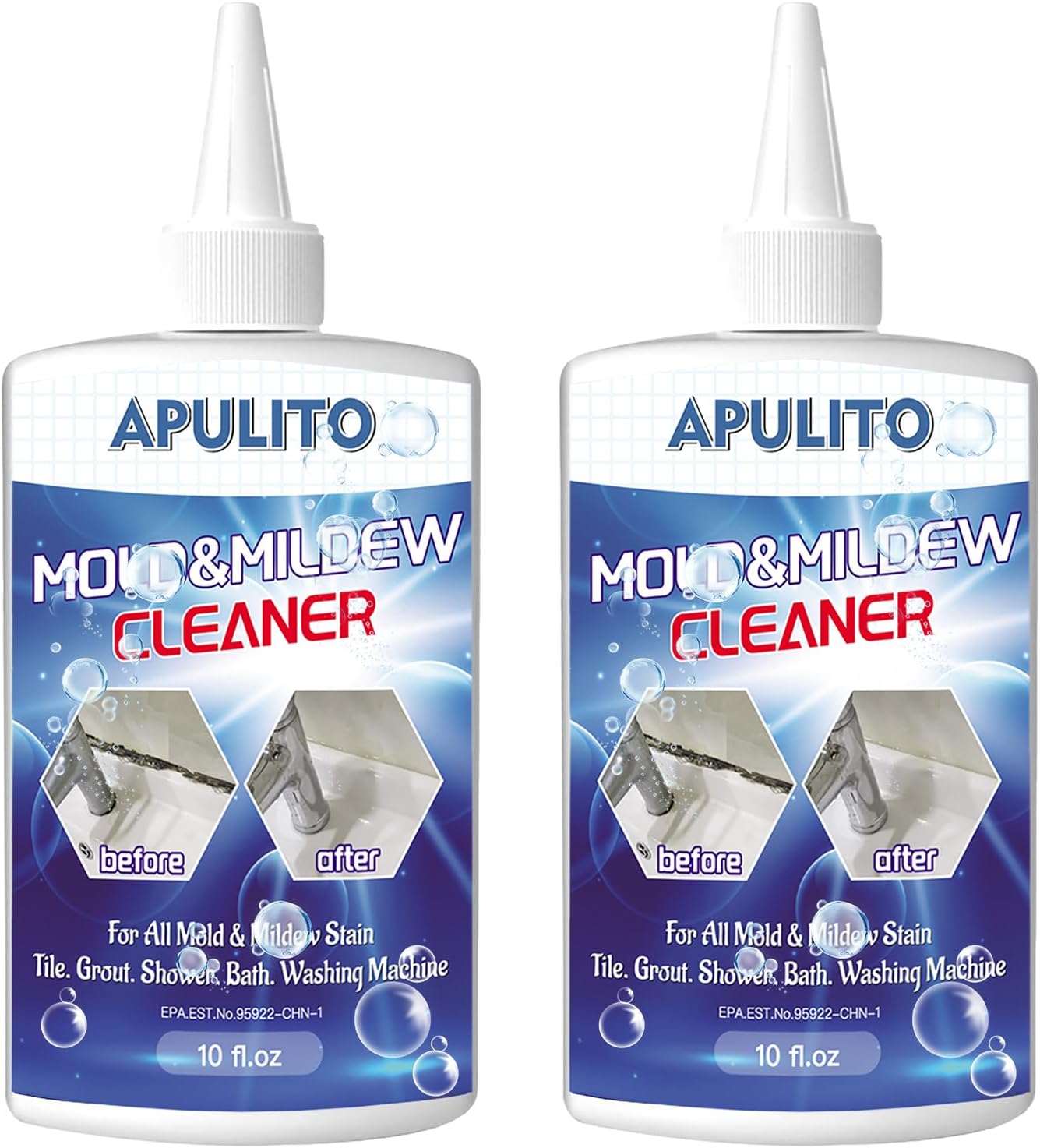 APULITO Household Cleaner Gel Cleaning Gel for Shower Bathroom Tile Sink Kitchen 10 Fl Oz (Pack of 1)