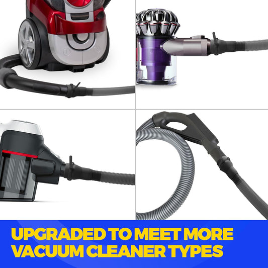 Holikme Dryer Vent Cleaner Kit 2 Pieces - Upgraded Dryer Lint Screens Cleaner Brush Part,Compatible with Most Vacuum Cleaner,Vacuum Hose Attachment & Refrigerator Coil Brush,Quickly Lint Remove,Blue