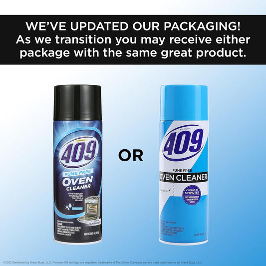 409 Fume Free Oven Cleaner 19oz Aerosol, Fresh Scent, Cuts Through Grease & Grime on Contact, A Powerful Clean You Can Trust, Fresh Scent, 19 Oz | Grill Cleaner, Stove Top Cleaner
