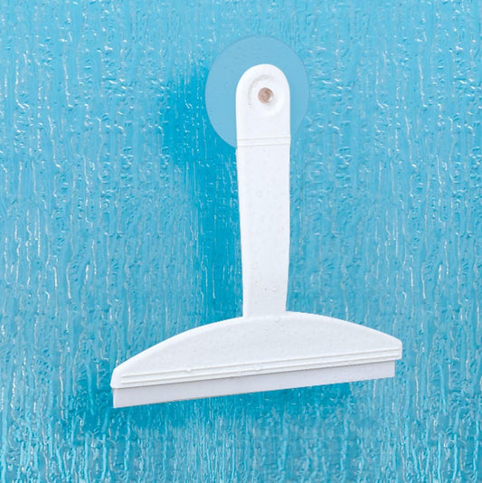 InterDesign Bathroom Shower Squeegee - 8", With Suction Hook, White