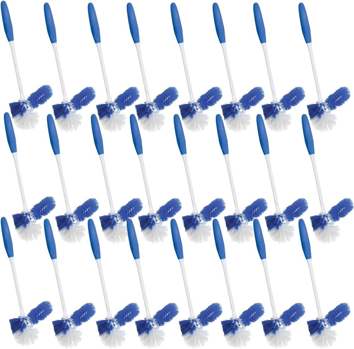 Toilet Brush and Holder Set, By LOLA, 2 Pack, Classic Version, Durable Bristles for Deep Cleaning, w/Compact Space Saving Storage Holder
