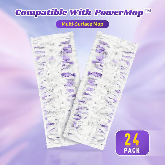 24 Pack Disposable Mop Pads for Power Mopâ„¢ Multi-Surface Mop, Floor Cleaning Replacement Mopping Pads Refills