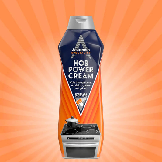 Astonish 500ml Specialist Hob Cleaner Zesty Lemon Cream for Electric Stovetops - Microwave Degreaser, Stove Surface Polish, Tough Grease Remover, Vegan Non Toxic Kitchen Scrub
