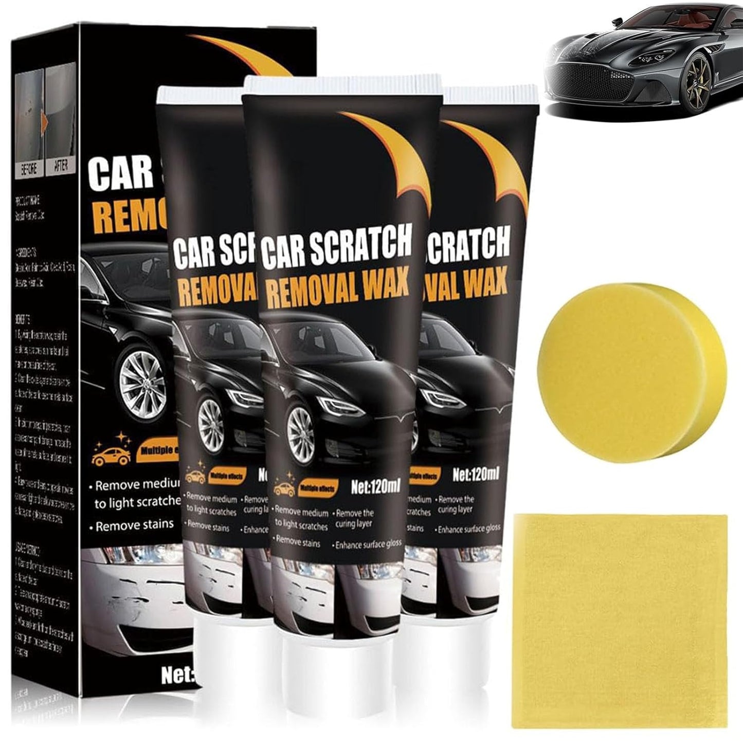 Scratch Remover for Vehicles, Upgrade Car Scratch Remover for Deep Scratches, Car Polishing Wax Scratch Remover for Vehicles,Car Scratch Repair Paste,Cars Paint Scratchs Repair Kit (2Pcs)