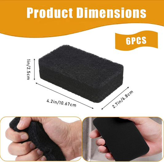 Dish Sponges for Kitchen, Individually Wrapped Dishwashing Sponges, Non Scratch Scrub Sponges for Dishes, Pots, Pans and Sink, Multipurpose Cleaning (Black and White)