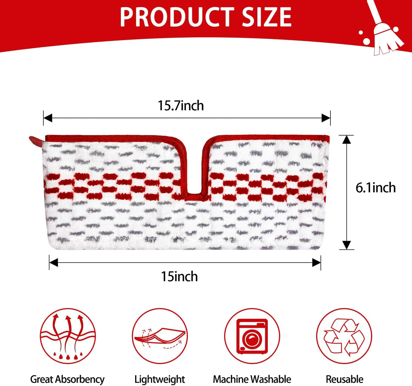 3 Packs Microfiber Spray Mop Pads Compatible with Promist MAX Reusable Spray Mop Refills for Oceda ProMist Dust Mop,Dual-Action Washable Flip Mop Pads Replacement for Dry Wet Floor Cleaning.
