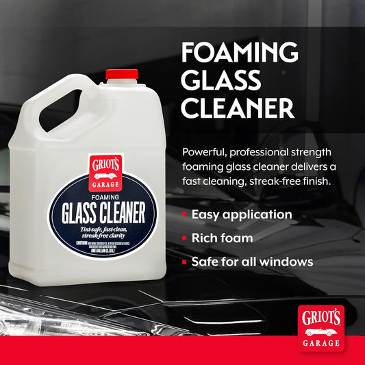 Foaming Glass Cleaner Spray for Car Window, Windshield, Mirror, Tint Safe, No Streak, Dye and Ammonia-Free Formula, 22 Oz, 10891