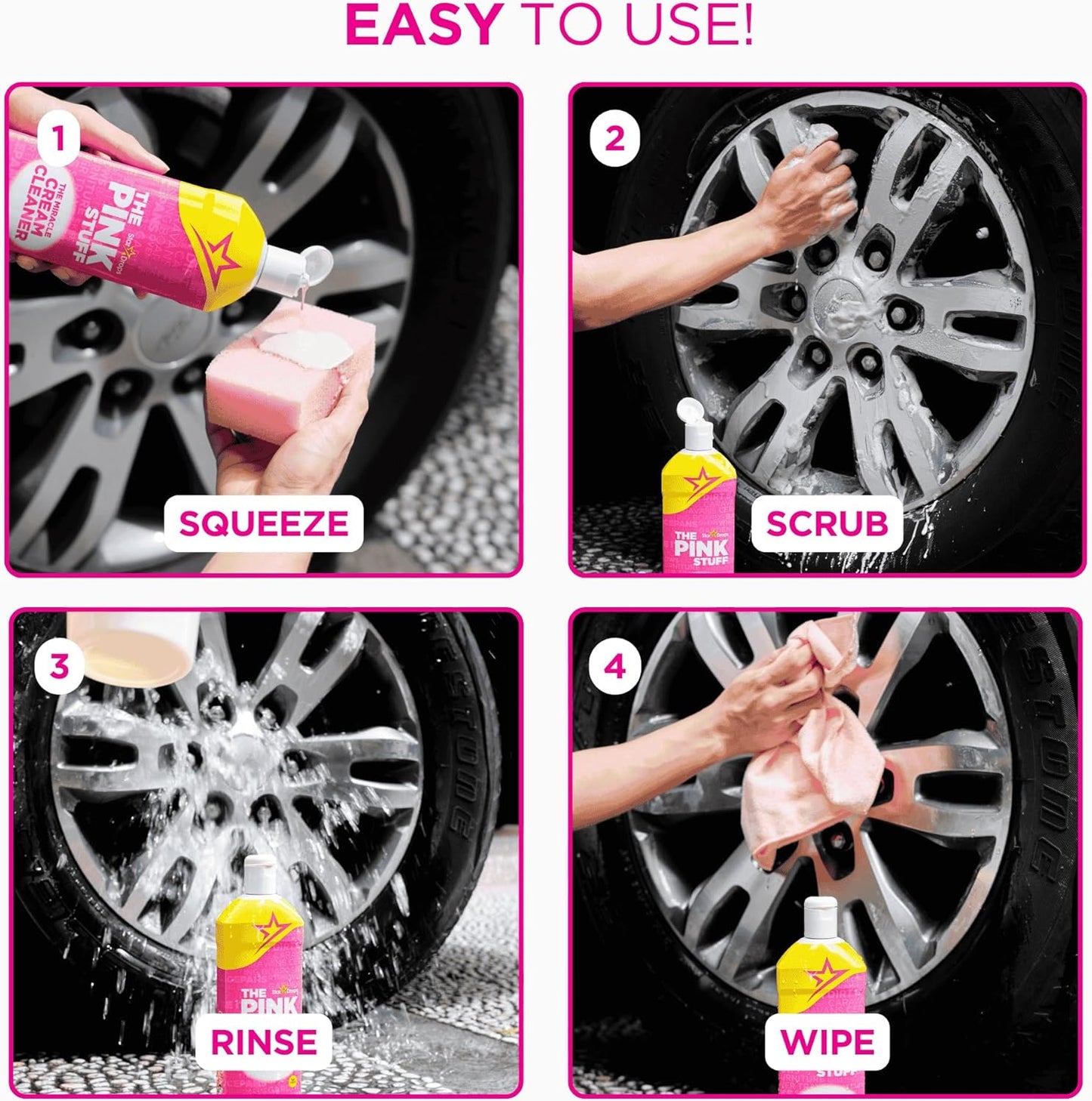 The Pink Stuff Stardrops The Miracle Cream Cleaner 500ml PACK OF 2
