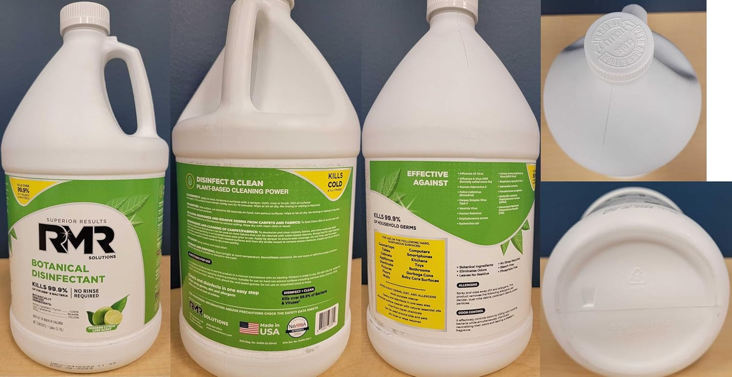 RMR Brands Botanical Disinfectant and Cleaner, Kills 99% of Household Bacteria and Viruses, EPA Registered, 1 Gallon