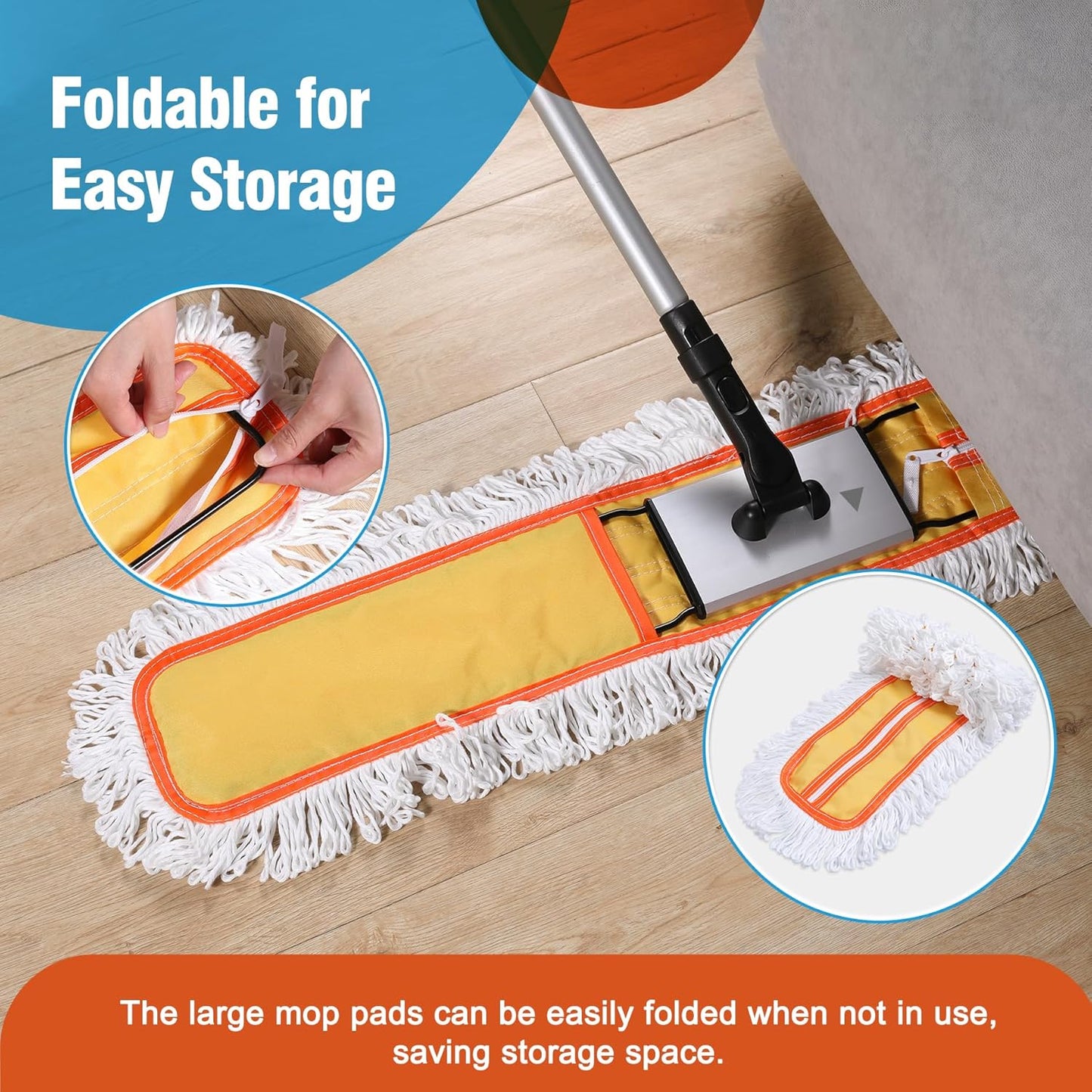 36" Microfiber Mop Pads 2 Pieces Just Fit CLEANHOME Industrial Dust Mop: B08R3F1ZZM,Green