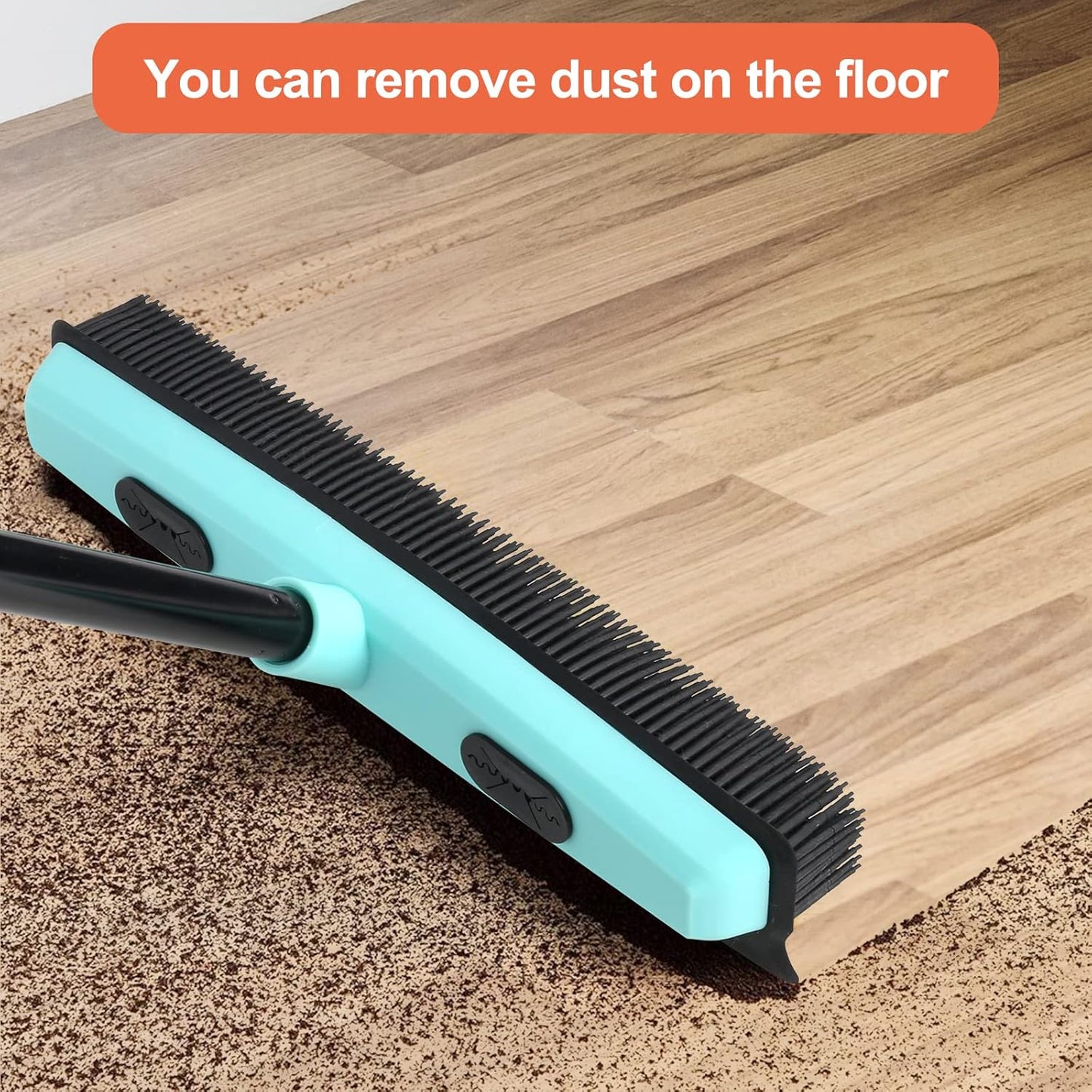 Kefanta Rubber Broom Pet Hair Remover Replacement Handle, Carpet Rake Broom Handle Refills (Not Include Broom Head)