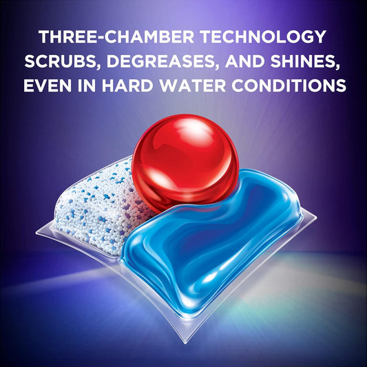 Finish Quantum Infinity Shine - 70 Count Dishwasher Detergent + Finish Dishwasher Cleaner - Liquid Fresh 4 x 8.45 oz.