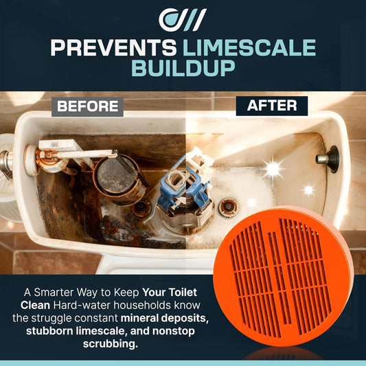Toilet Guard Drop-In Toilet Tank Tablet | SINGLE 180-Day Tablet | Hard Water & Limescale Control | Reduces Rings, Stains & Mineral Buildup | Polyphosphate Formula | Bleach-Free
