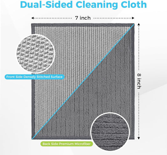 AIDEA Non Scratch Wire Dishcloth 24PK, Wire Dishwashing Rag for Wet and Dry, Dish Cloths for Washing Dishes, Cleaning Pads Steel Scrubber for Cookware, Sinks, Dishes, Stove Tops, 7"×8"