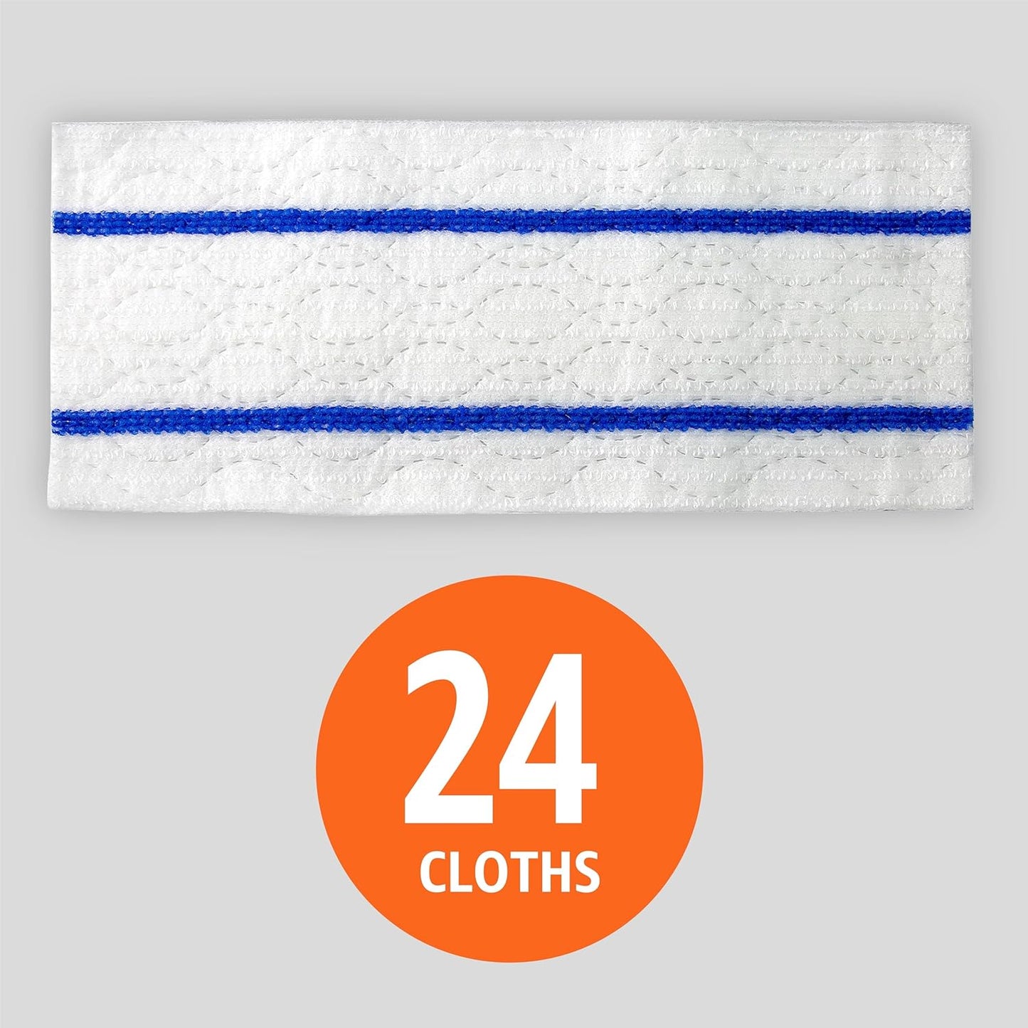 Amazon Basics Wet Mopping Cloth Refills, Floor Cleaning, Fresh Scent, 12 Count (Fits Swiffer Sweeper Mop Heads)