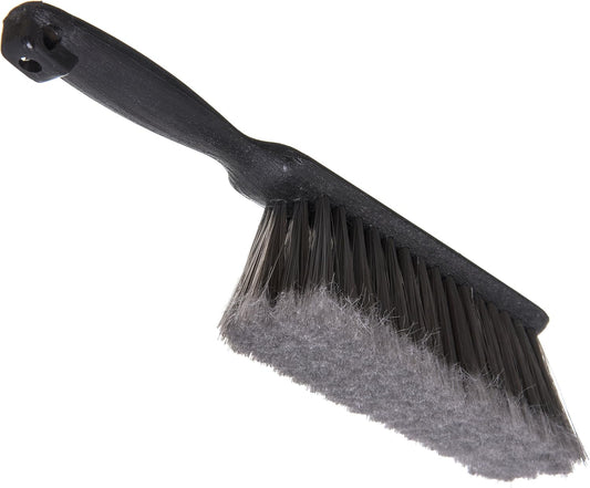 SPARTA Flo-Pac Counter Brush, Bench Brush, Dustpan Brush with Flagged Bristles for Counters, Floors, And Fireplace, 8 Inches, Gray