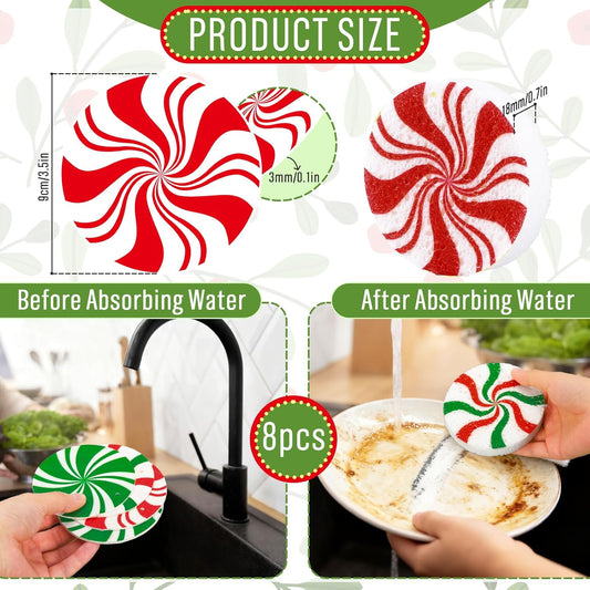 Whaline 8Pcs Starfish Shell Kitchen Sponges Water Absorbing Dish Washing Sponge Summer Sea Snail Starfish Shell Non Scratch Cleaning Scrub Sponges for Summer Home Kitchen Bathroom