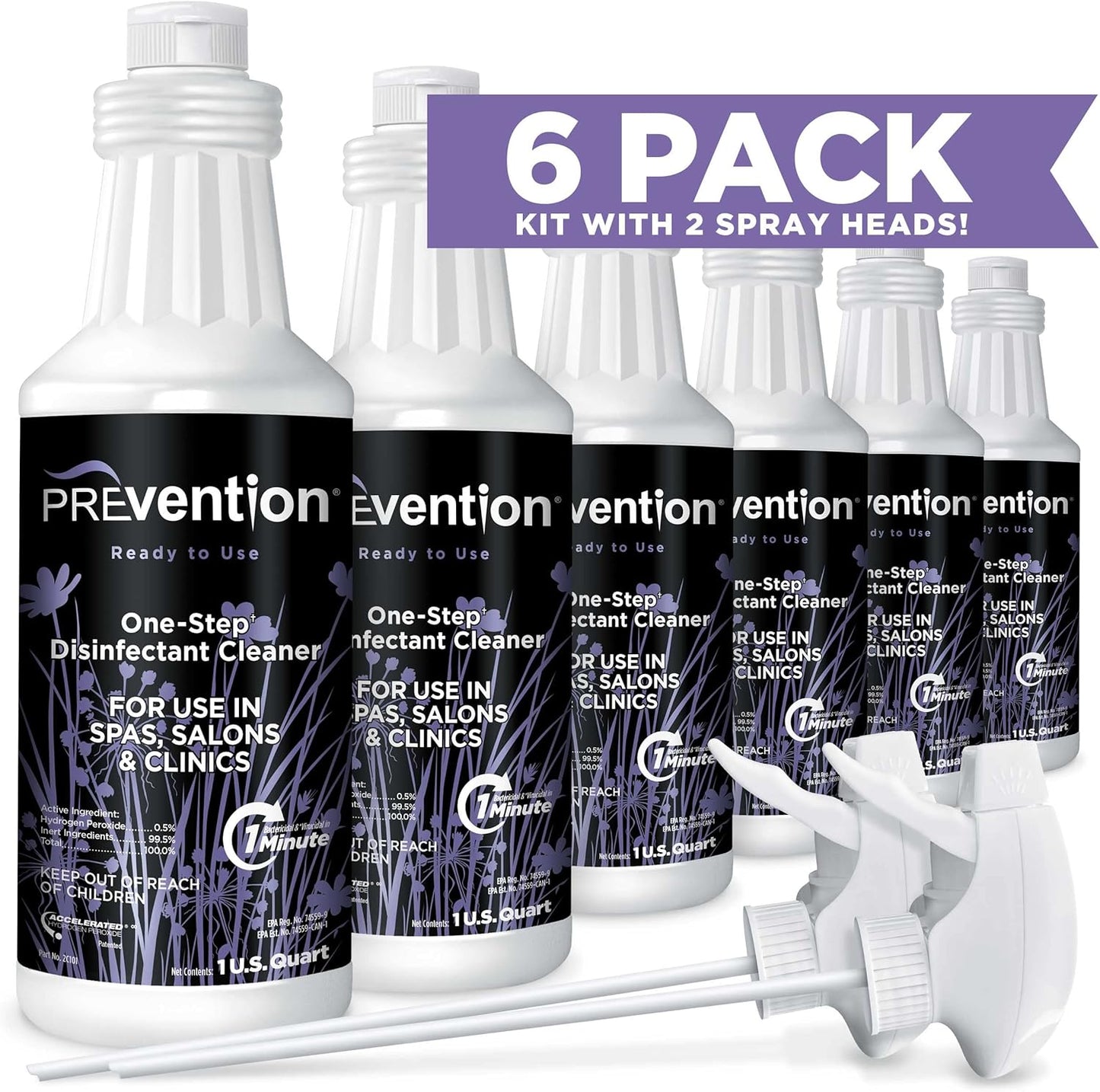 Prevention Ready-To-Use Disinfectant Cleaner – Surface Disinfecting & Cleaning Solution for Salons, Spas, Clinics – Hospital Grade, Gallon Refill – 1 Gallon (1 Pack)