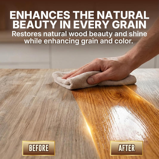 Natural Wood Polish & Conditioner with Orange Oil - Beeswax Furniture Polish and Cleaner, Oil & Wax Blend for Furniture, Cabinets, Tables, Doors & Trim, Enhances Color & Grain, Wood Care, 8 fl oz