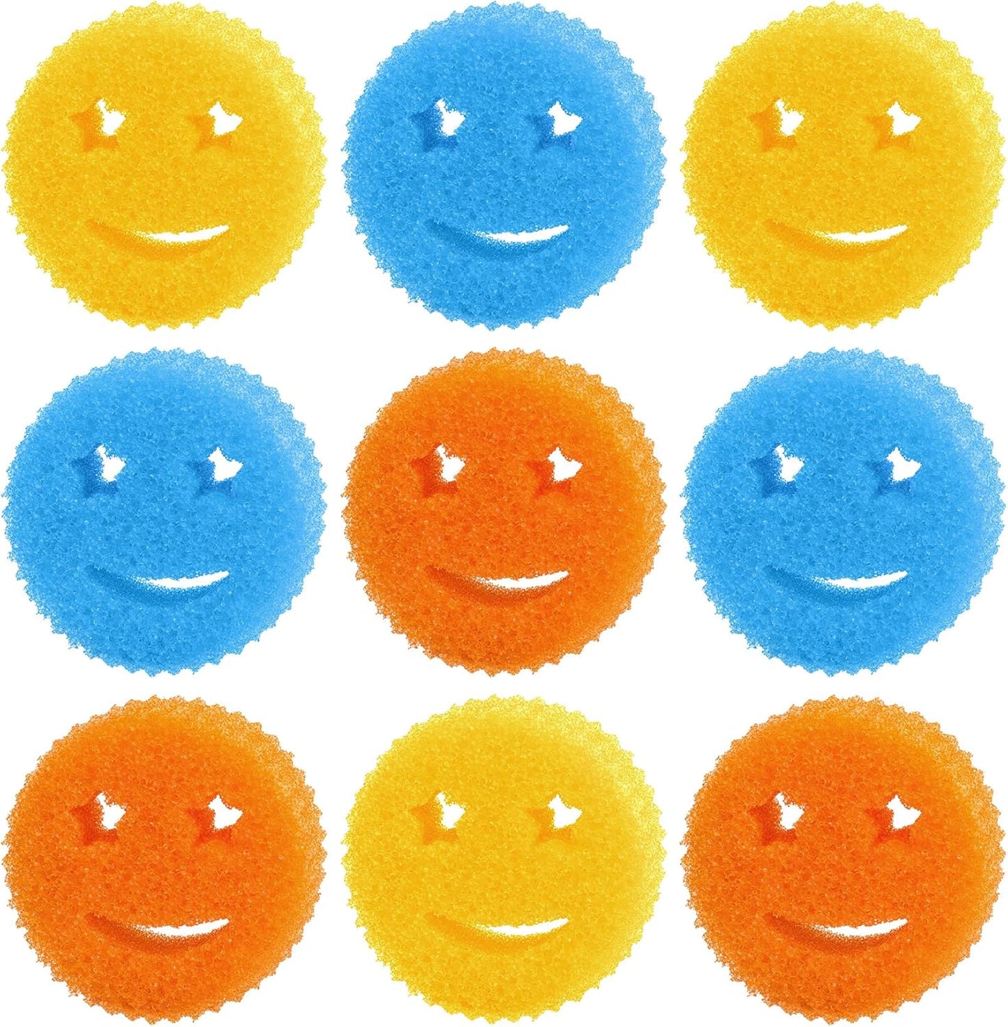 Scrub Sponge Dish Scrubber, Non Scratch Multipurpose Sponges, Temperature Controlled Dual Sided Cleaning Pads, Durable BPA Free and Odor Resistant Polymer Foam, Safe for Kitchen, Bathroom