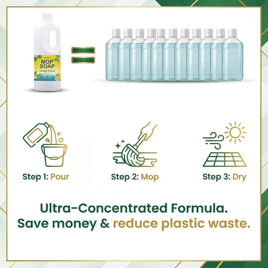 Scented Mop Soap - Premium Floor Cleaner Concentrate for Tile, Wood & Laminate, Streak-Free Low Foam Mopping Solution, Luxury Home Aromatherapy, 1L / 34.2 fl oz (Twilight Mist)
