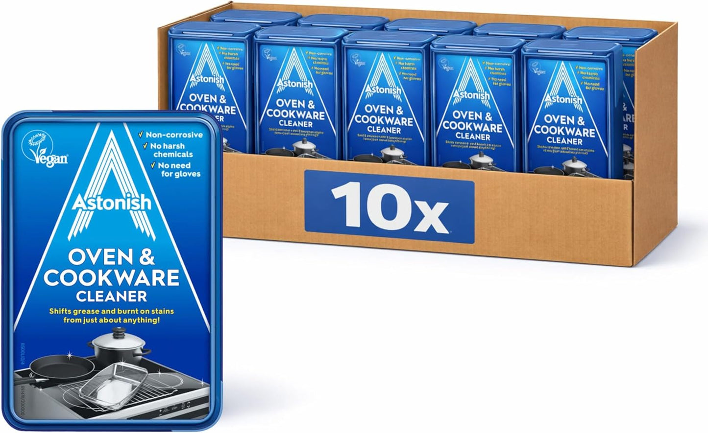 Astonish Oven & Cookware Cleaning Paste For Glass, Appliances, Ceramics, Stovetop & Pyrex - All Purpose Kitchen Cleaner - Heavy Duty Stainless Steel Degreaser Removes Baked On Grease & Grime 150g Tub