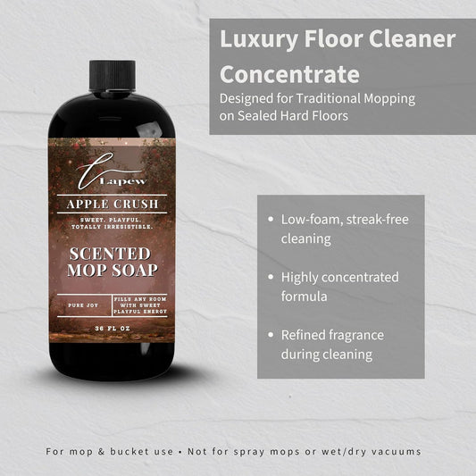 Lapew Baccarat Scented Mop Soap - Luxury Floor Cleaner Concentrate for Mopping Tile, Laminate, Vinyl & Hardwood | Streak-Free, Low-Foam | 36 oz - Colors B