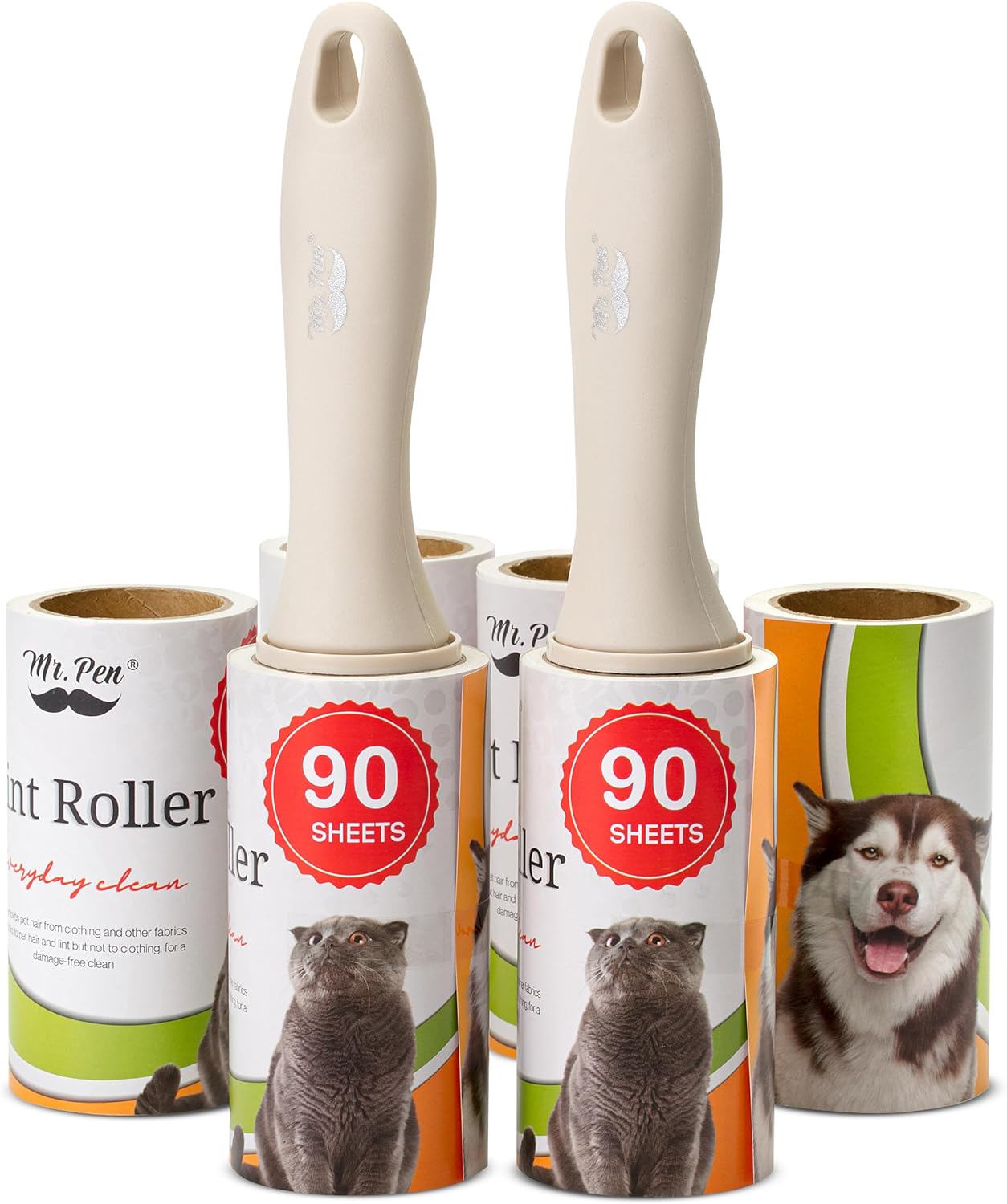 Mr. Pen- Lint Rollers, 1 Handle with 3 Refills, 270 Sheets, Extra Sticky Lint Remover for Clothes, Lint Roller for Pet Hair, Pet Hair Roller, Sticky Roller, Lint Roller for Clothes, Lint Removers