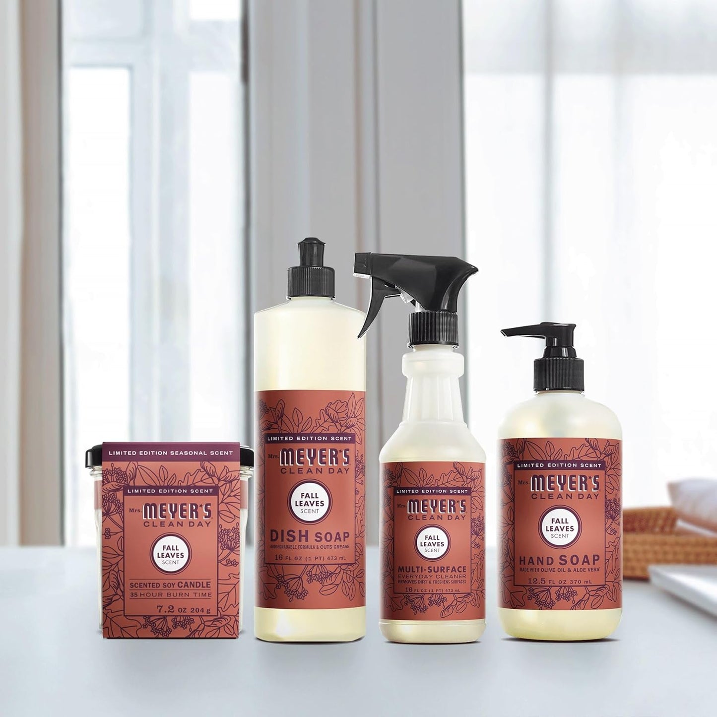 MRS. MEYER'S CLEAN DAY Multi-Surface Everyday Cleaner, Fall Leaves Scent, 16 Fl Oz Bottle