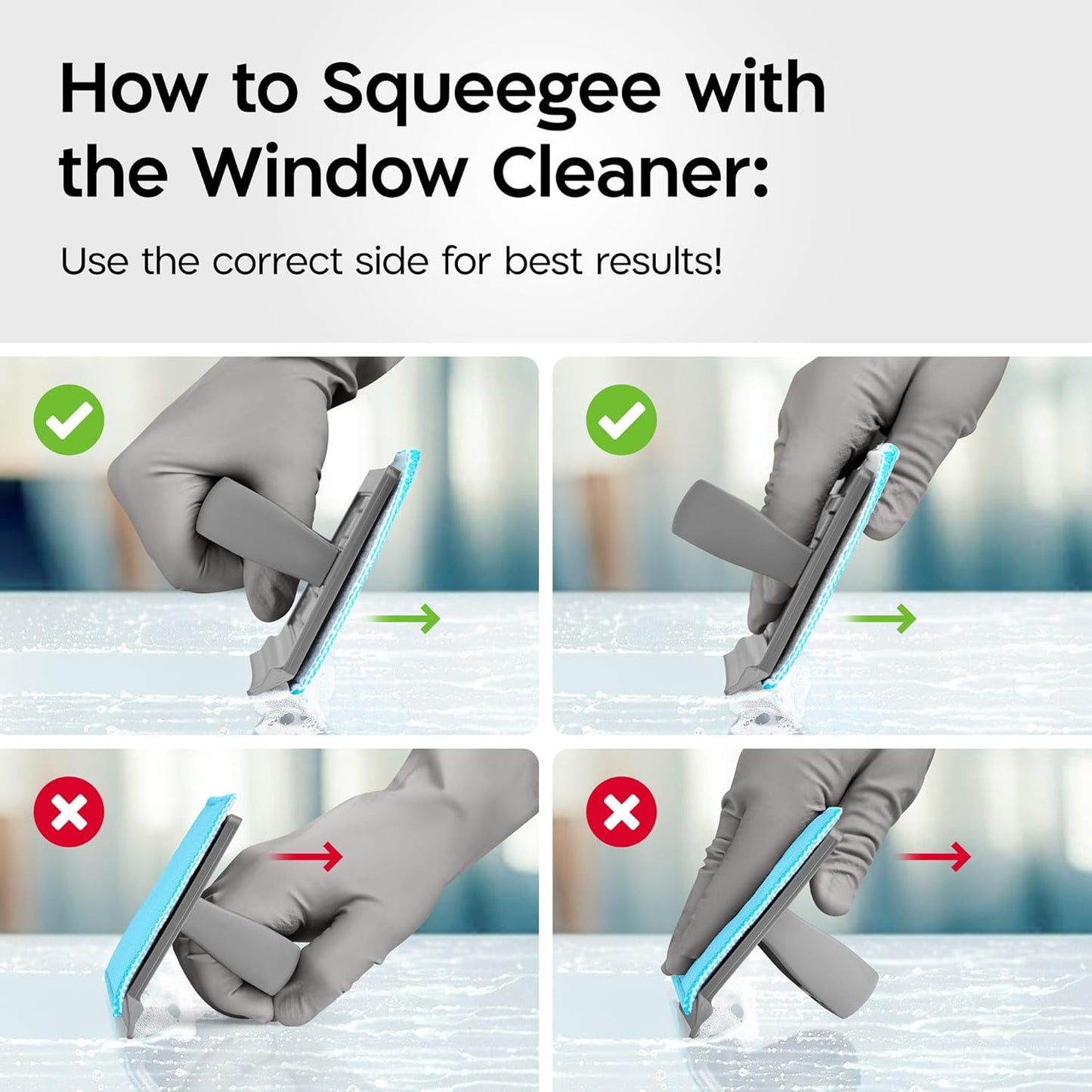 Tyroler Silicone Shower Squeegee for Glass Doors - 10" | 2 Microfiber Scrub & Polish Cloths | Multi-Surface Wiper | Perfect Window Squeegee for Home | Squeegee for Shower Glass | Shower Door Squeegee