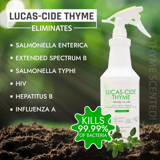 LUCAS-CIDE Ready To Use All Purpose Cleaner - Home Essentials Cleaning Supplies For Everyday Hygiene - Fresh Citrus Scented Disinfecting Spray Bathroom Cleaner, Glass Cleaner, Floor Cleaner, etc.