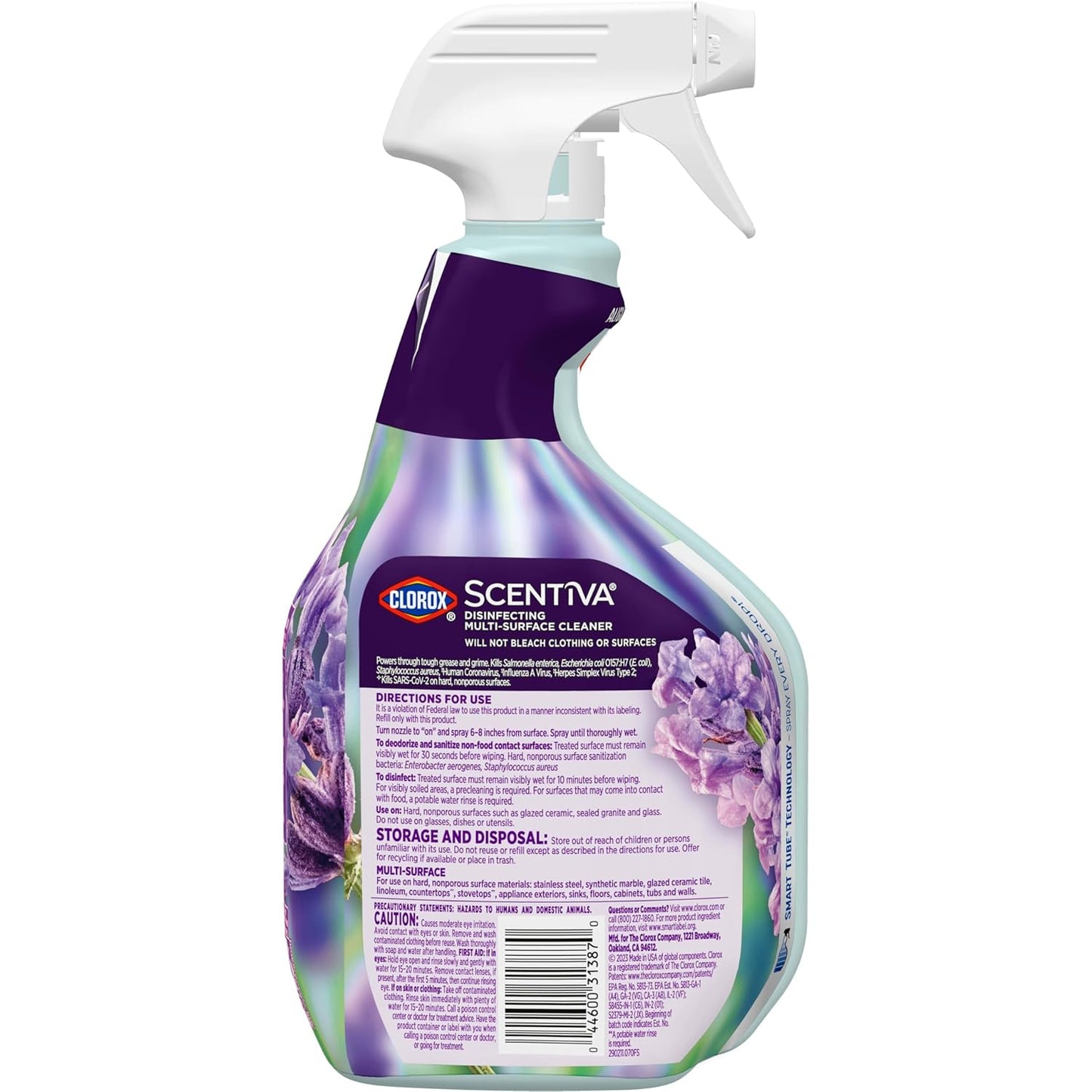 Clorox Scentiva Disinfecting Multi-Surface Cleaner, Lavender and Jasmine, 32 Fl Oz (Pack May Vary)