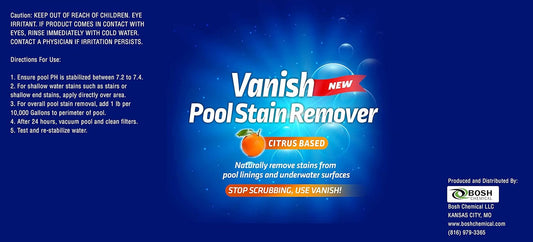 Bosh Chemical Vanish Pool & Spa Stain Remover (2LBS)- Natural Safe Citrus Based, Works Excellent on Vinyl, Fiberglass, and Metals, Removes Rust and Other Tough Stains