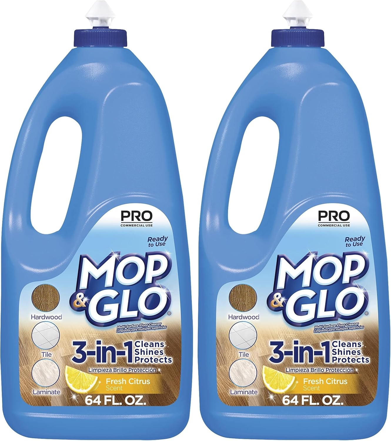 Mop & Glo Professional Multi-Surface Floor Cleaner, Fresh Citrus Scent, 64 Oz