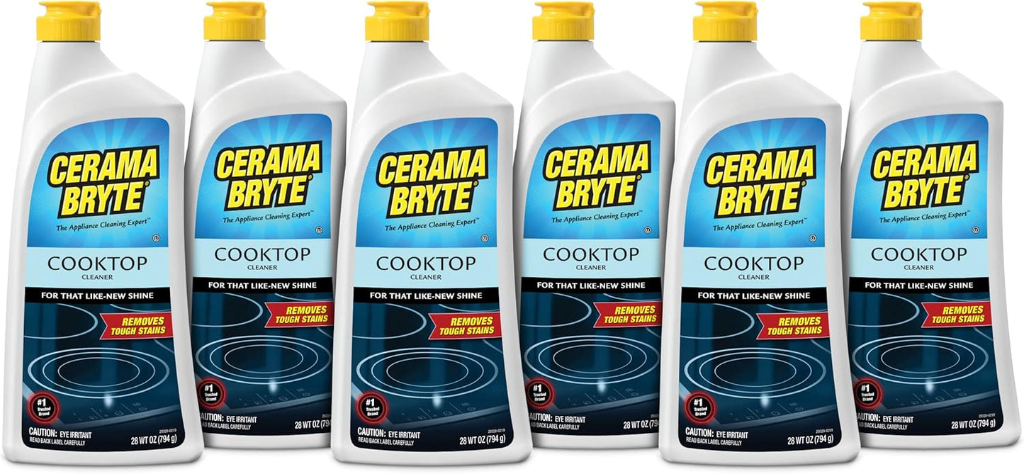 Cerama Bryte Cooktop and Stove Top Cleaner for Glass-Ceramic Surfaces, 2-28 oz