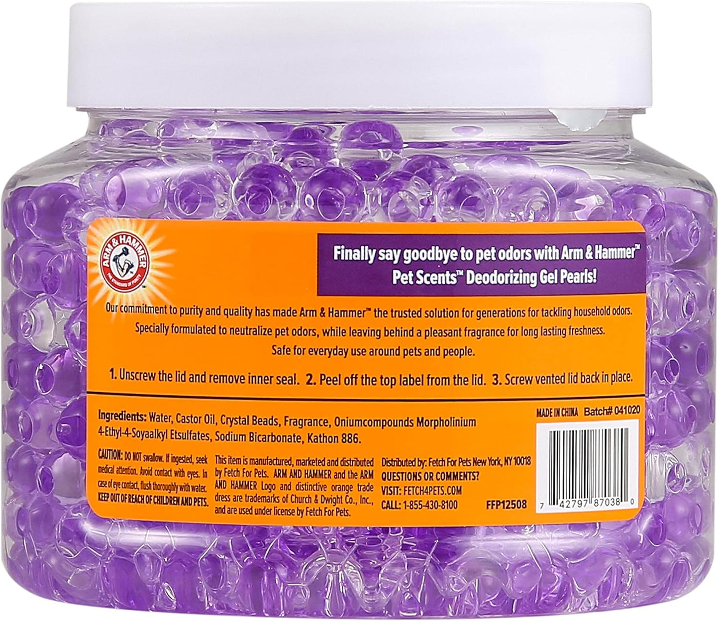 Arm & Hammer for Pets Air Care Pet Scents Deodorizing Gel Beads, Pet Odor Eliminator for Rooms Closets and Small Spaces with Long Lasting Odor Control, Fresh Breeze Scent, 12 oz