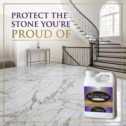 Beyond Stone Cleaner, Made to Protect Marble, Granite & Natural Stone, pH Neutral & Sealer-Safe Tile Cleaner for Floors, Showers, Countertops, Travertine, Limestone & Slate, 1 Gallon