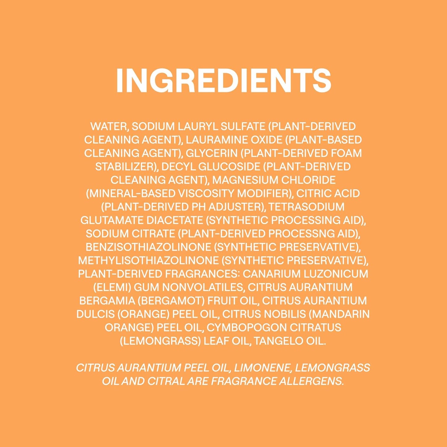 Seventh Generation Dish Liquid Soap Clementine Zest Lemongrass Refill Dishwashing Soap Biodegradable liquid soap 50 Fl oz
